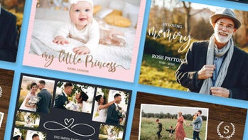 Selection of canvas design templates across various categories for customization